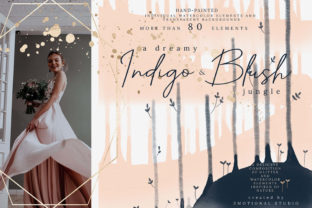 A Dreamy Indigo and Blush Jungle Illustrations