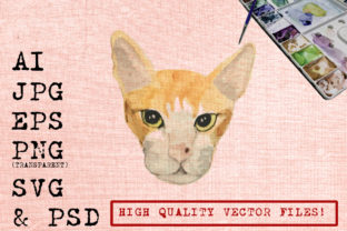 Cute Yellow Cat Illustrations for Design