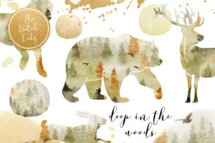 Forest Animal Boho Autumn Clipart & Illustrations