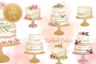 Naked Layered Wedding Cake Clipart & Illustrations