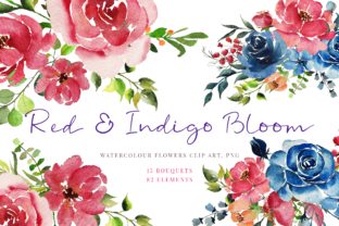 Red Indigo Flowers: Craft Illustrations