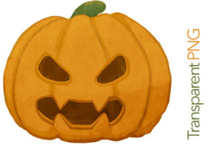 Scary Pumpkin Halloween Clipart & Illustrations