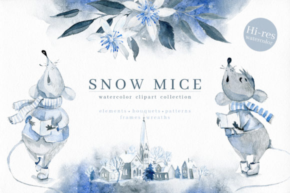 Snow Mice Illustrations for Local Branding