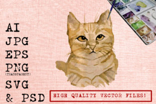 Striped Cat Illustrations for Design