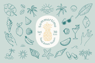 Summer Vacation Hand Drawn Vector Icons Review